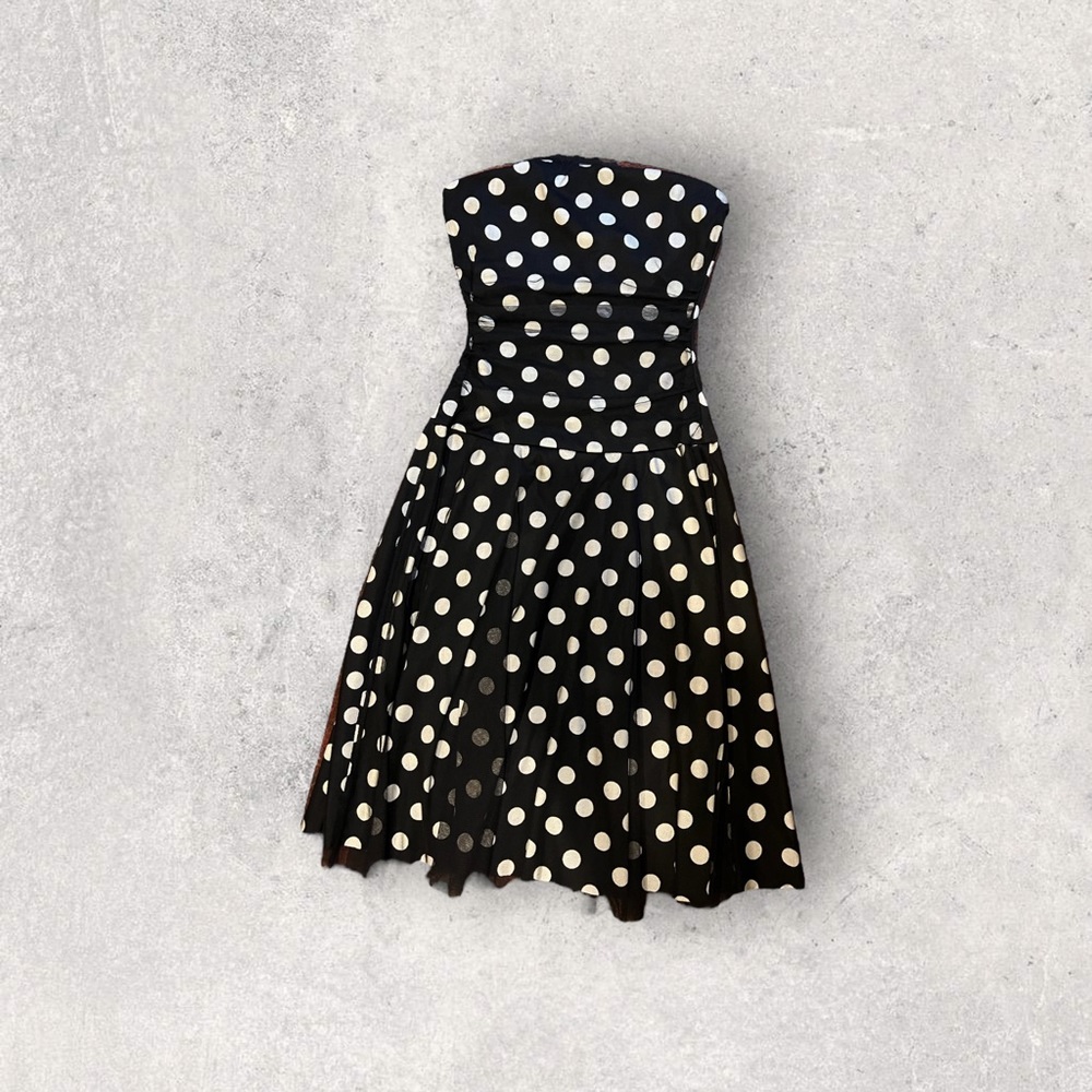 Polka Dot Forever 21 Tube Dress with Mesh Tulle size small